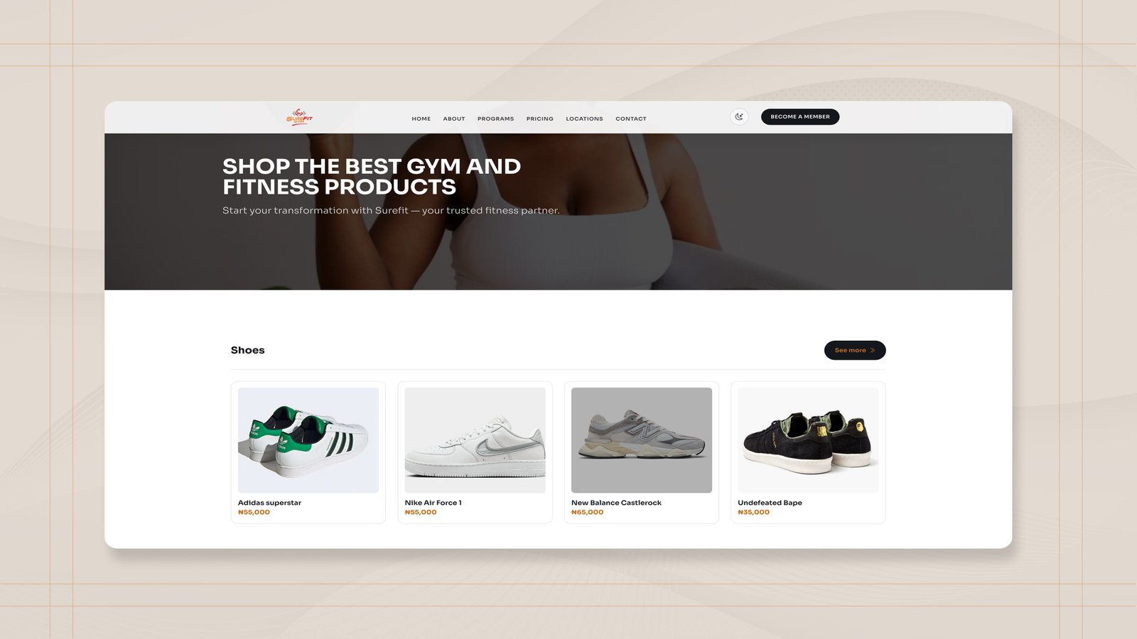 Surefit gym project image